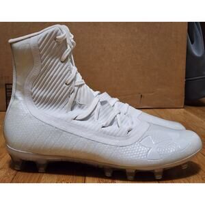Under Armour Highlight MC Men Size 9 White Athletic Football Cleats 3021478-101